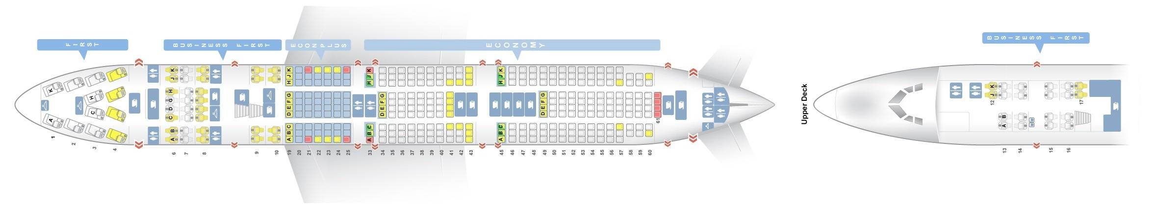 Схема салона и лучшие места boeing 747-400 аэрофлот | авиакомпании и авиалинии россии и мира