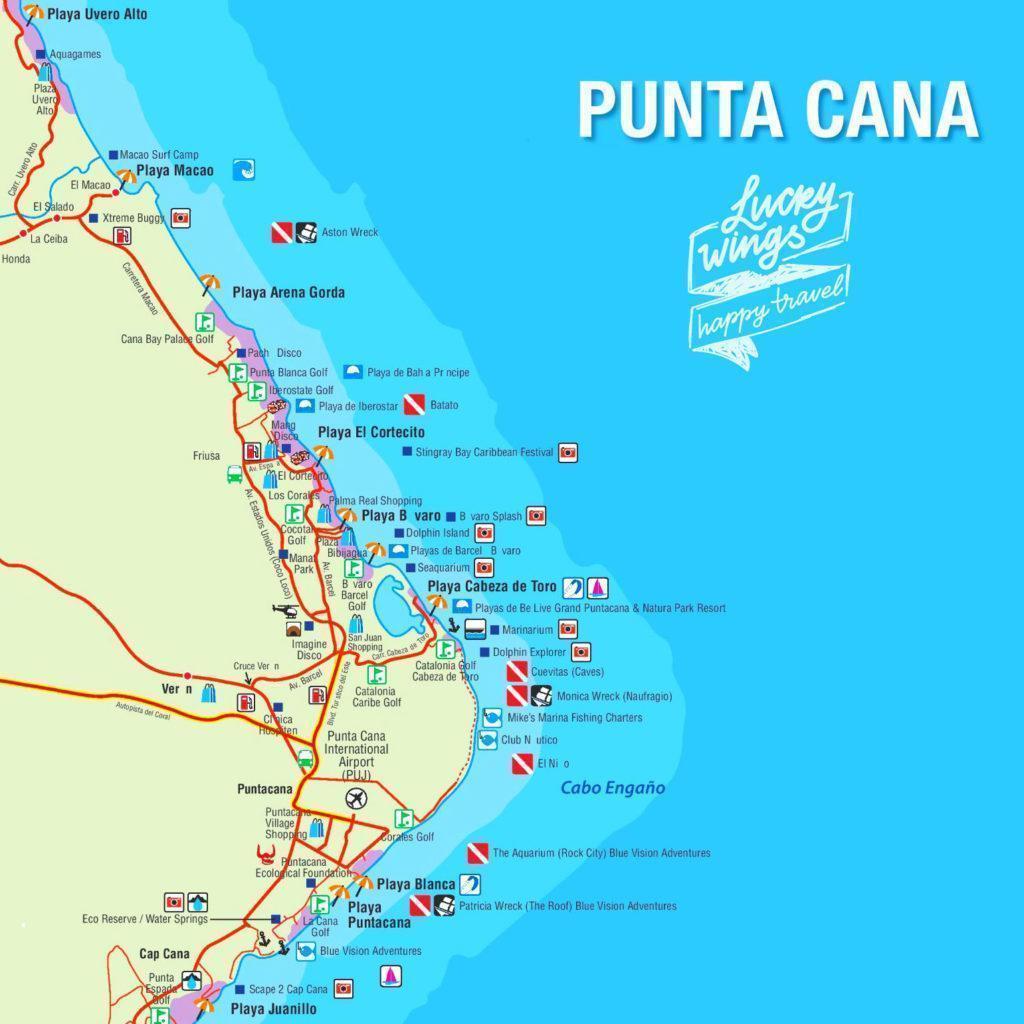 Баваро на карте доминиканской республики: пляжи, достопримечательности