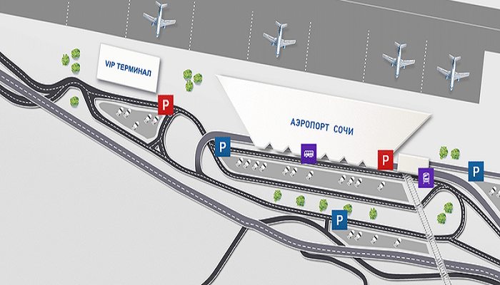 Аэропорт сочи парковка схема