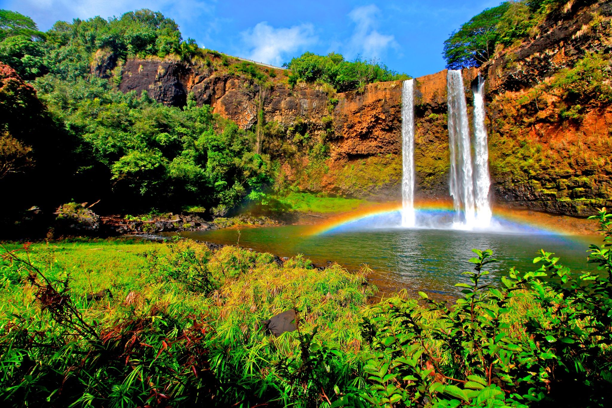 Водопад Ваилуа Гавайи