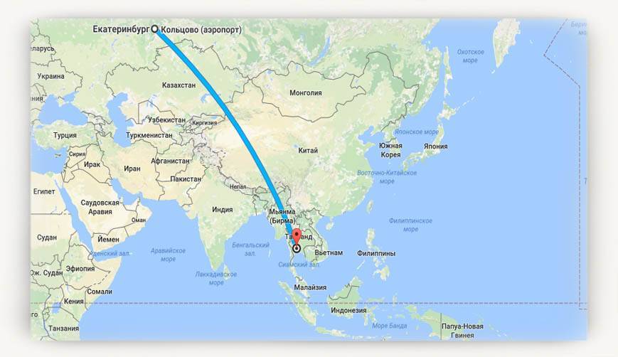Сколько лететь до таиланда из санкт петербурга