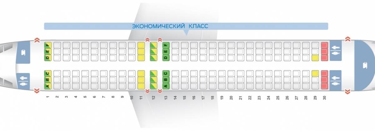 A320 214 схема салона