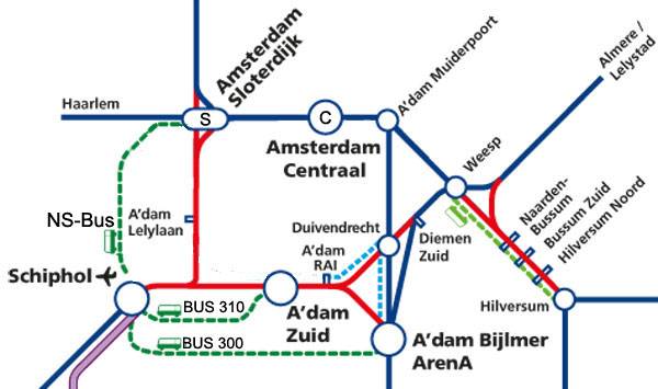 Как добраться до аэропорта схипхол из амстердама?