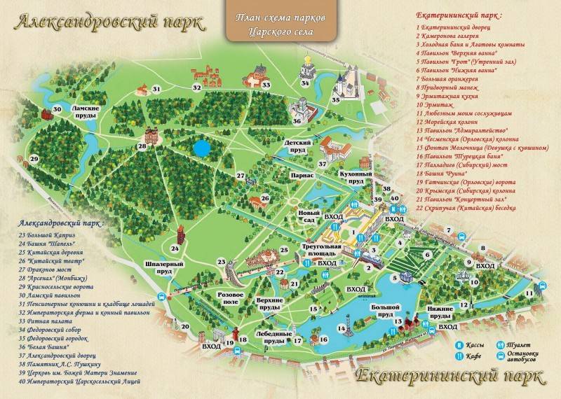 Александровский парк в царском селе: история, описание