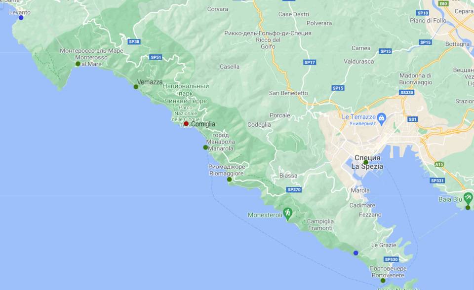 Портофино на карте италии