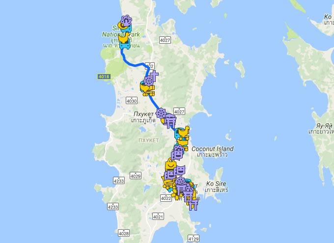Офлайн карты пхукета. Аэропорт Пхукет на карте. Карта автобусов Пхукета. От Патонга до Пхукет Таун карта. Достопримечательности Пхукета на карте.