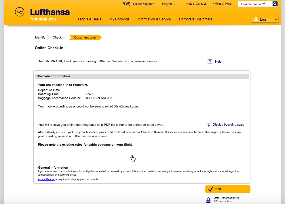 Автоматическая онлайн-регистрация на рейсы lufthansa. 1checkin – ваш персональный асистент путешевствий