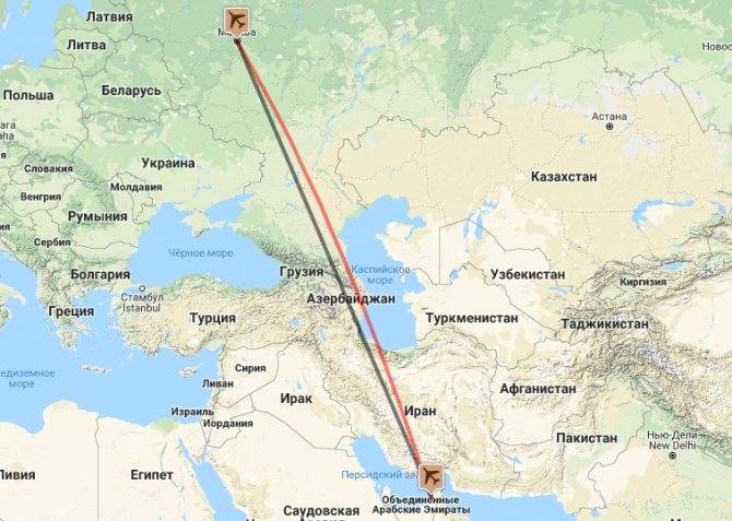 Сколько по времени лететь до дубая из москвы прямым рейсом