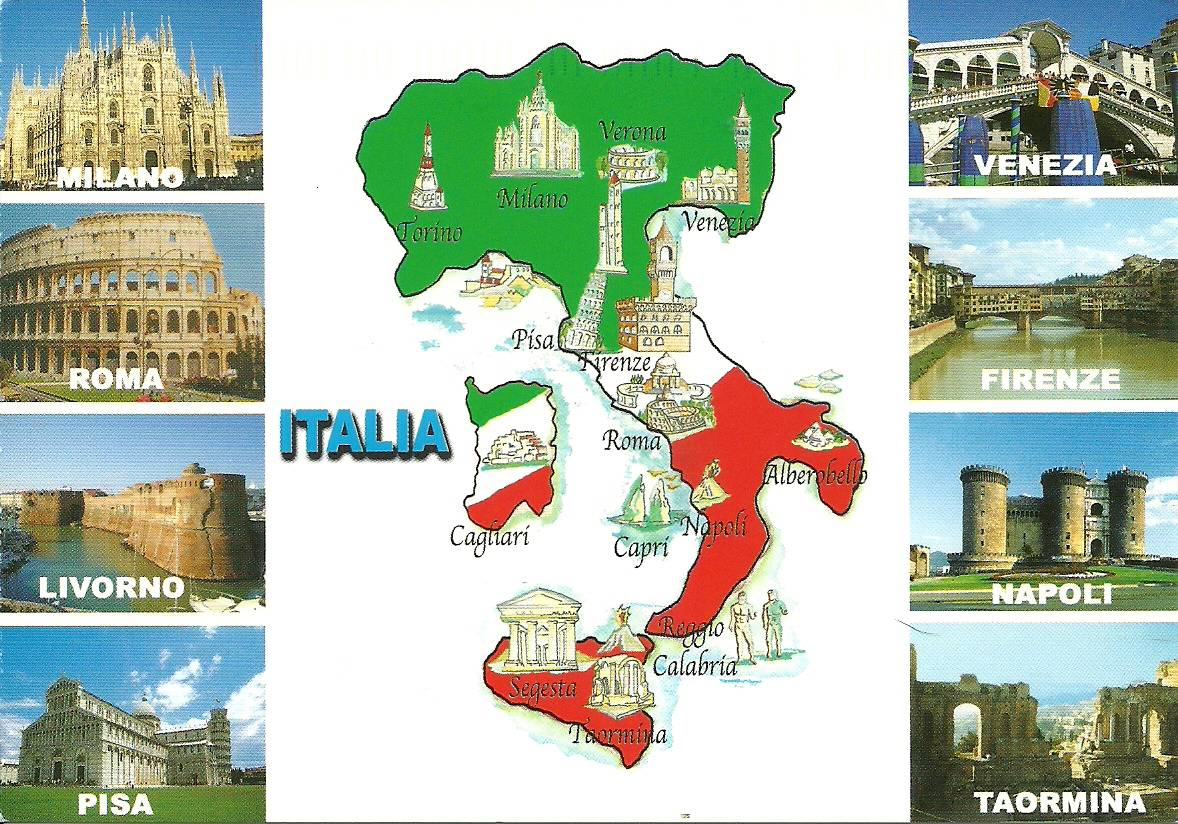 Карта городов и достопримечательностей северной италии: путеводитель