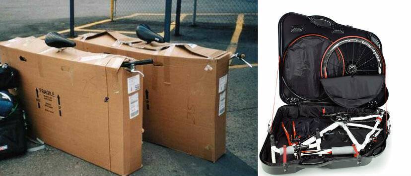 Собраном или собранном. Коробка для перевозки велосипеда. Упаковка велосипеда в самолет. Упаковка велосипеда для перевозки в самолете. Коробка для перевоза велосипеда.