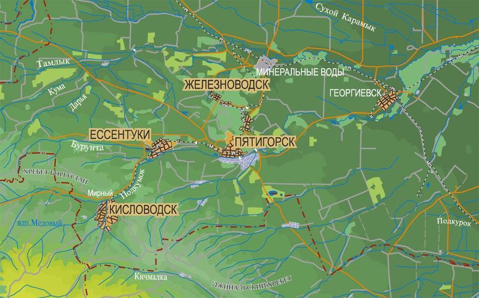 Где находится ессентуки - на карте россии, город, в какой области, санаторий