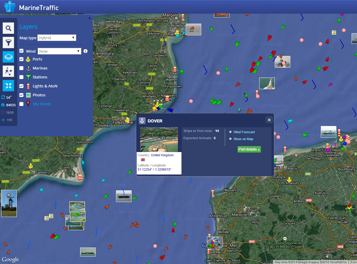 Marinetraffic com карта в реальном