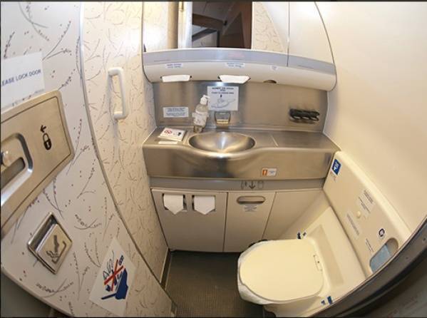 Описание устройства туалетов в пассажирских авиалайнерах