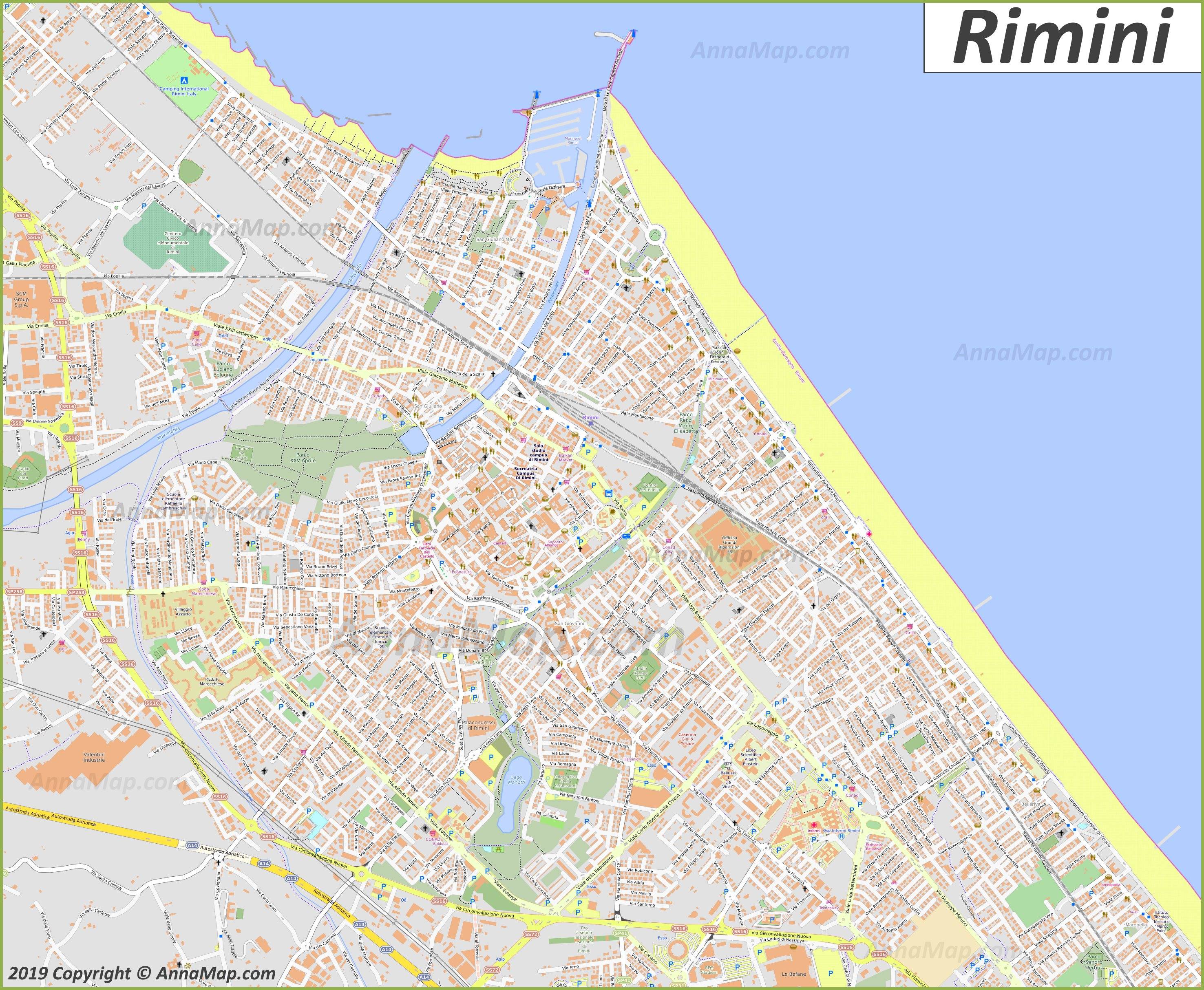 Достопримечательности римини на карте — что посмотреть в городе и окрестностях самостоятельно: фото и отзывы туристов в италии