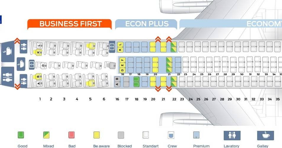 «боинг 767-300»: схема салона, хорошие и плохие места