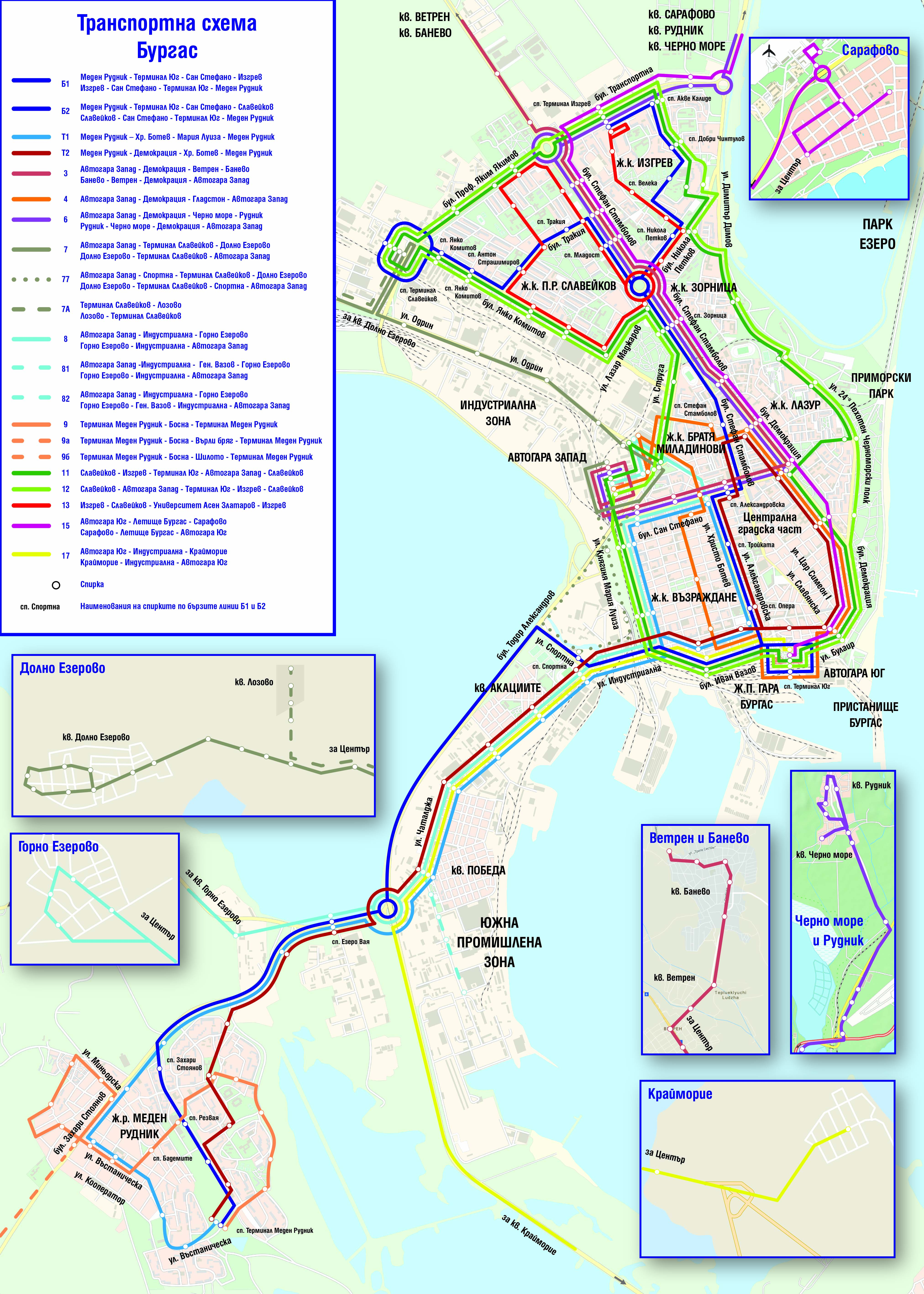 Карта автобусов купить. Карта автобусов Бургас. Схема транспорта в Бургасе. Схема общественного транспорта Бургаса. Burgas схема транспорта.