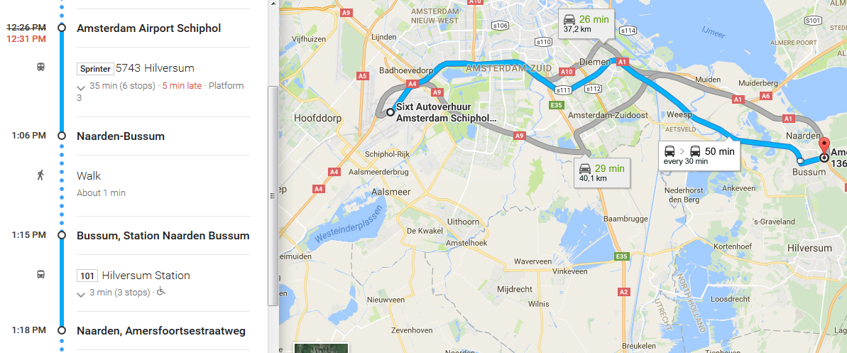 Как добраться из аэропорта амстердама до центра города