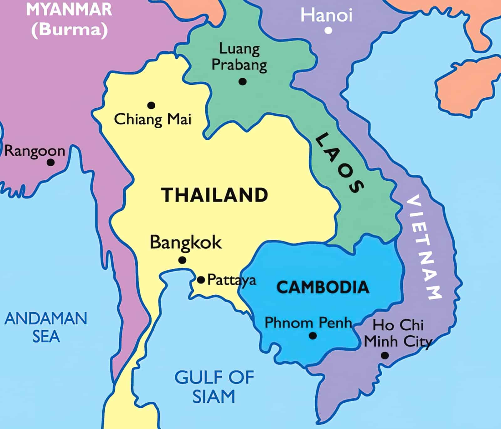 Города и курорты тайланда