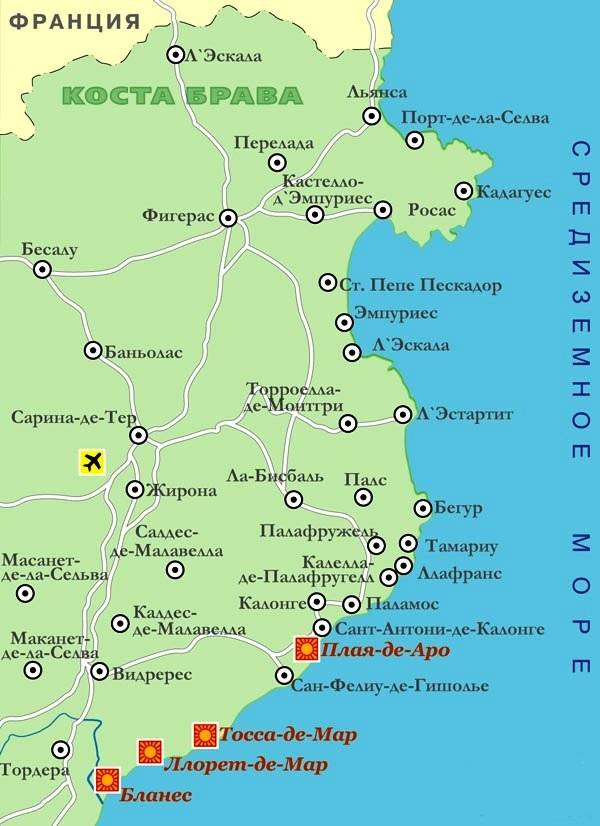 Лучшие курорты испании | отпуск на море, карта курортов испании