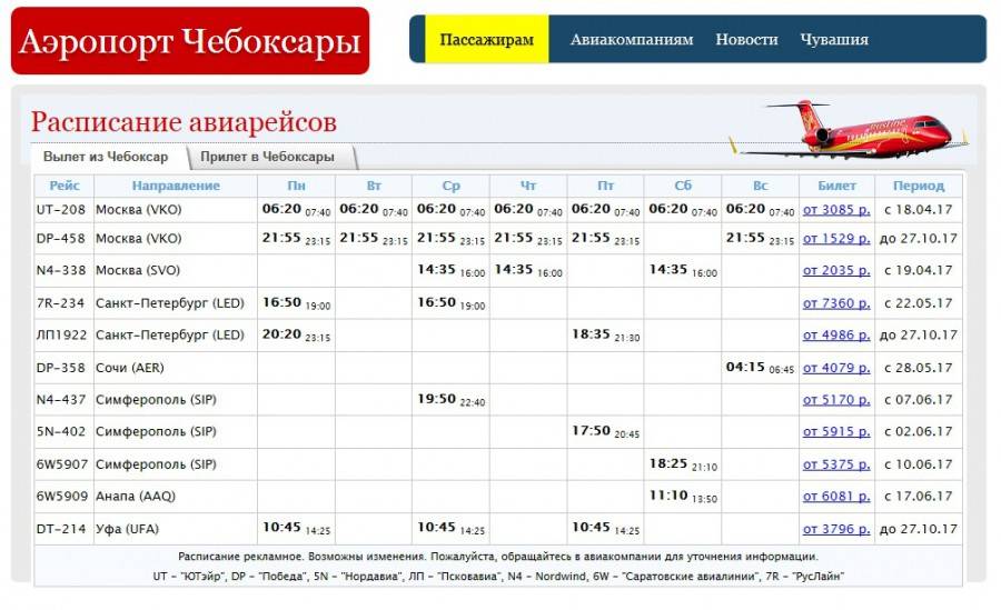 Ивановский аэропорт: официальный сайт