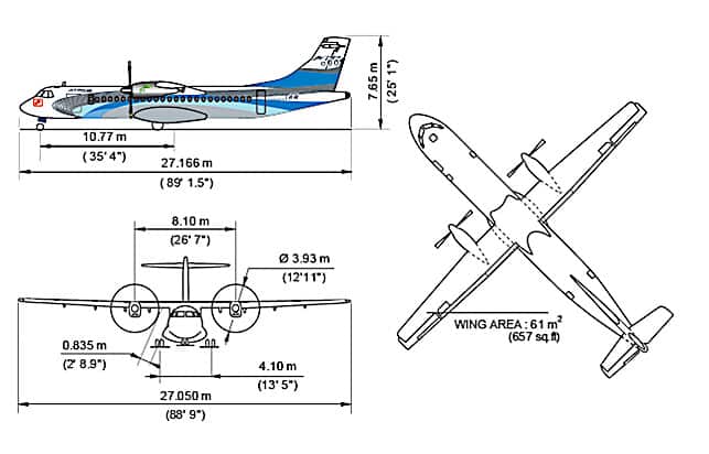 Atr 72 схема мест в самолете