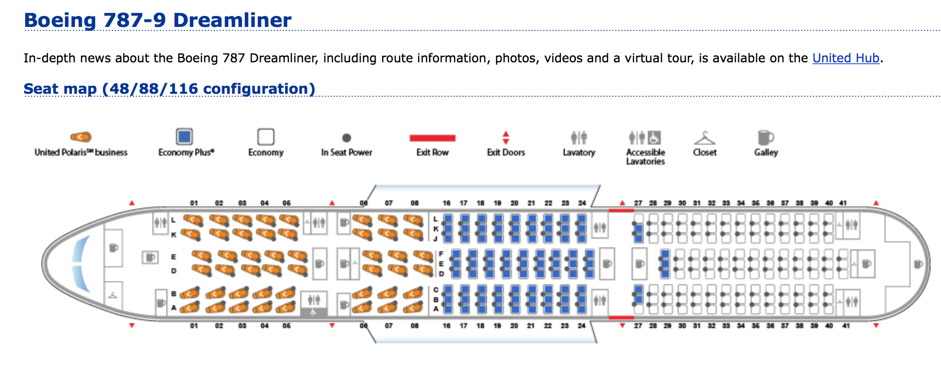 Boeing 787-9: нумерация мест в салоне, схема посадочных мест, лучшие места