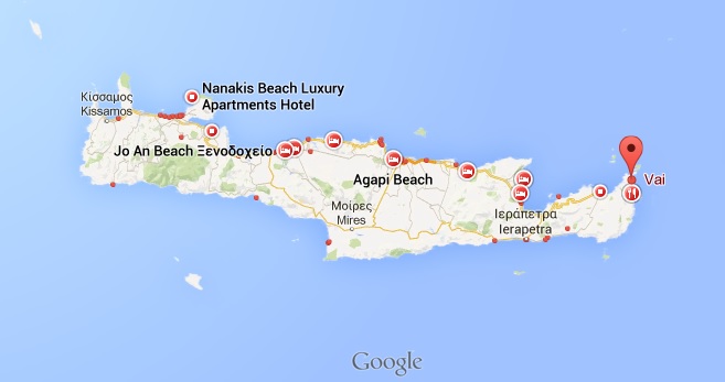 Лучшие песчаные пляжи крита на карте острова — обзор мест для купания с розовым и белым песком