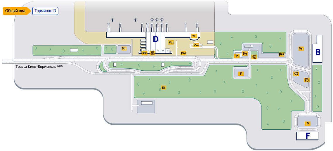 Аэропорт борисполь: расположение на карте киева, схема терминалов