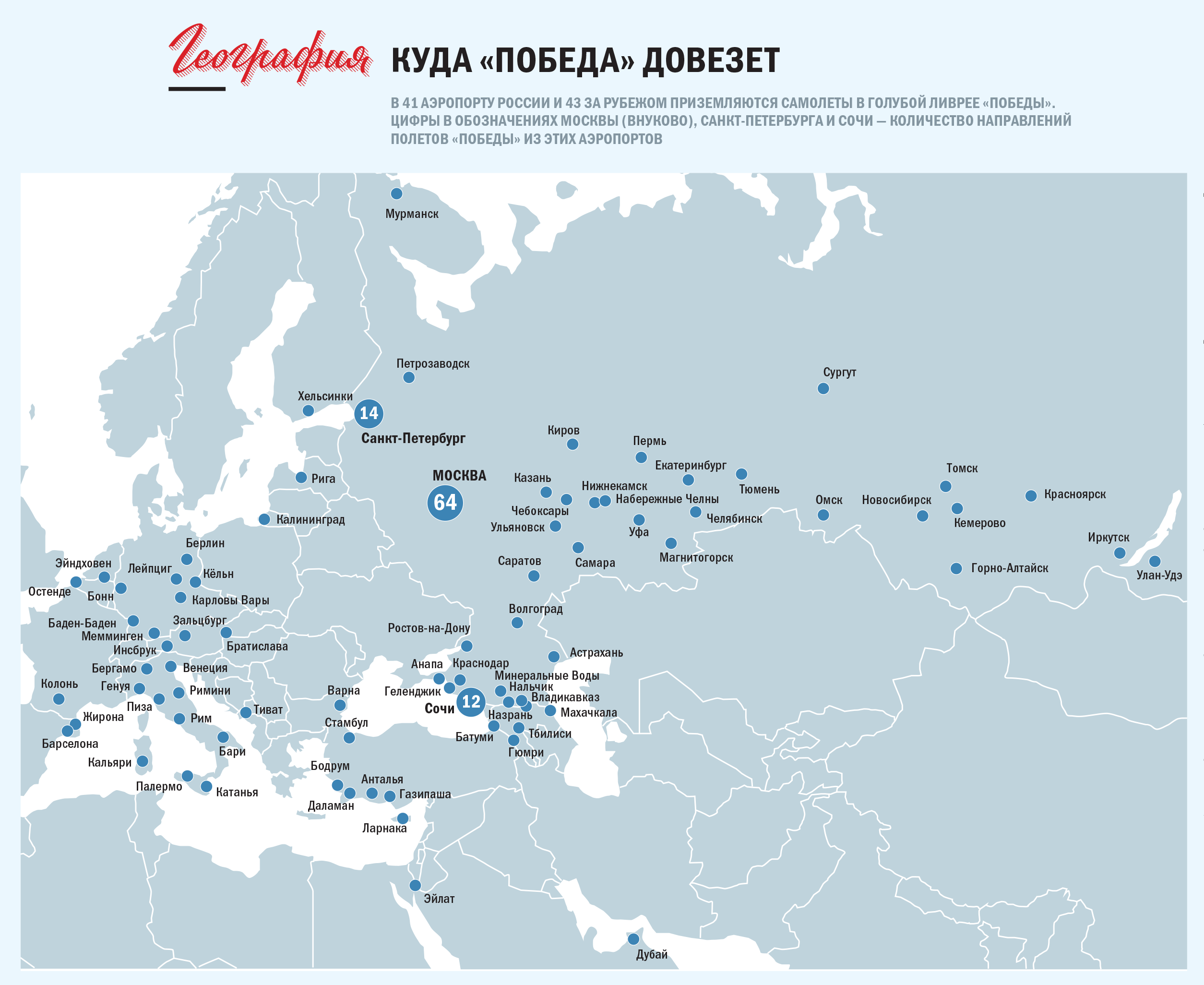 Куда летает "победа": маршруты авиакомпании по россии