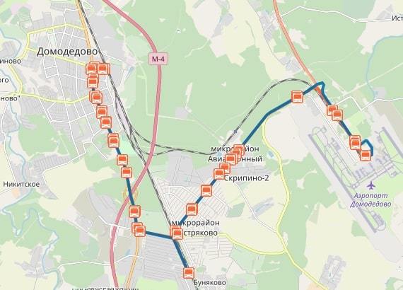 Карта автобуса 57