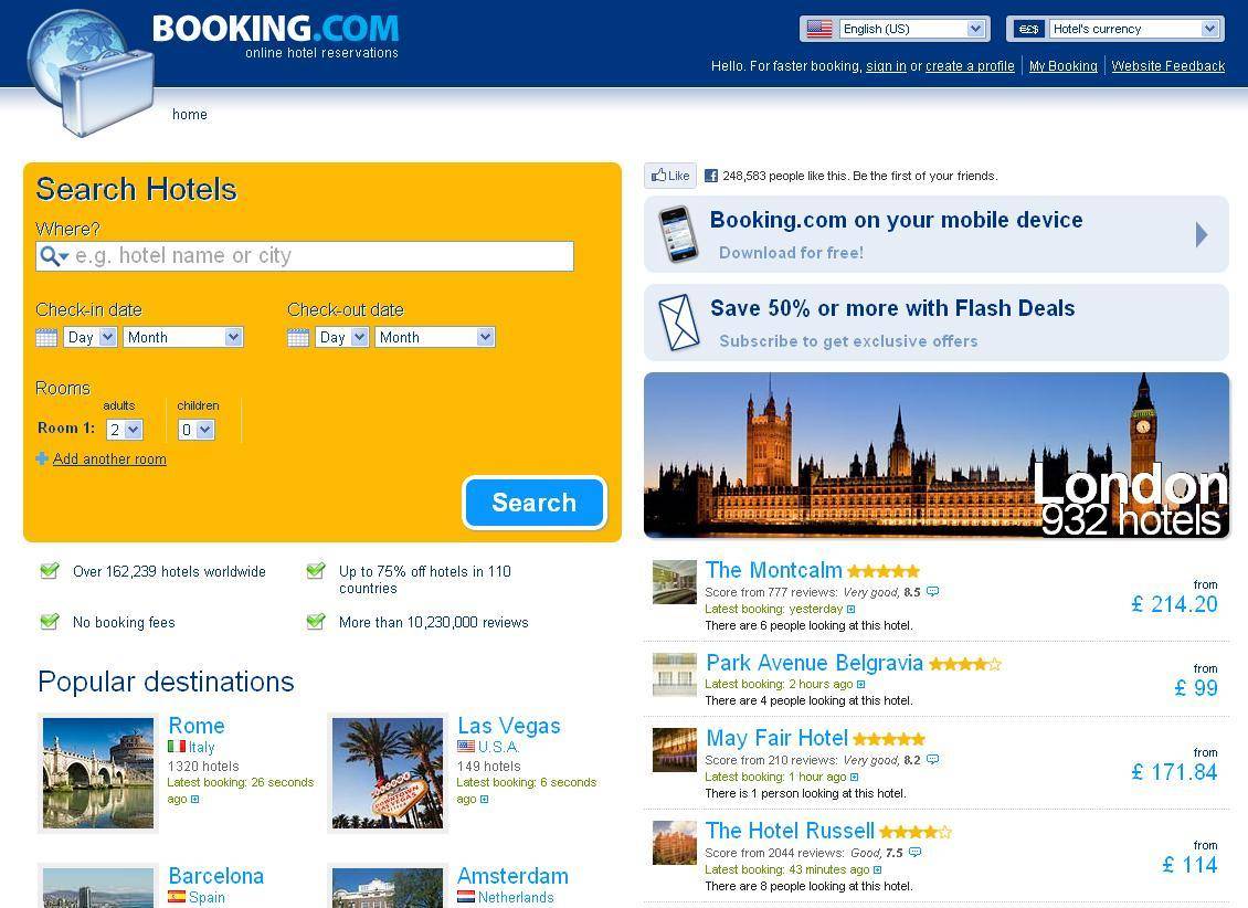 Booking.com - самый популярный в мире интернет ресурс по бронированию отелей! - туристический портал