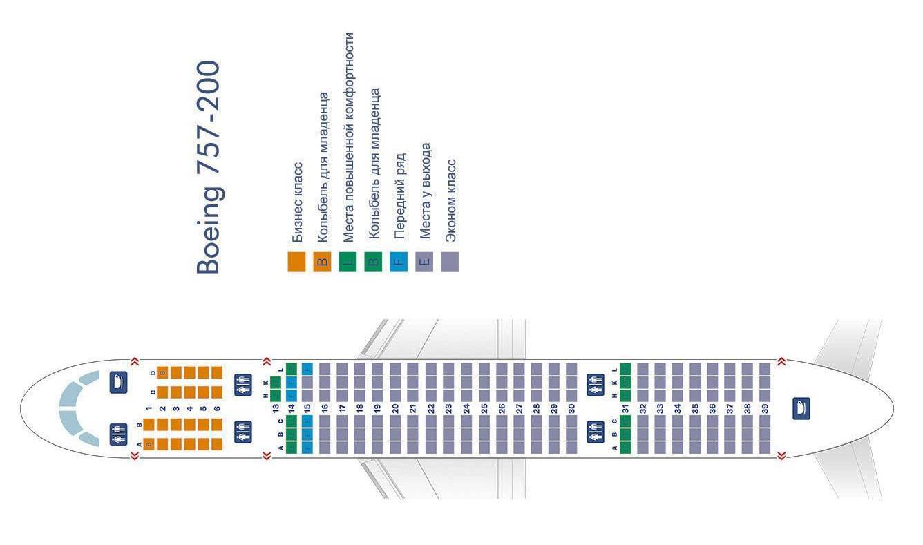 Боинг 757 200: схема салона и расположение лучших мест в самолете азур эйр (azur air) и вим авиа