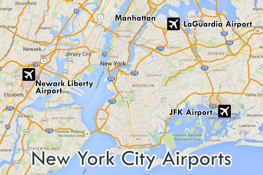 Сколько аэропортов в Нью Йорке