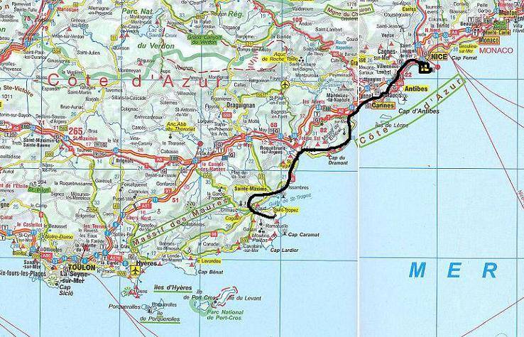 Туристическая карта франции с городами на русском языке. карта лазурного берега франции на русском языке