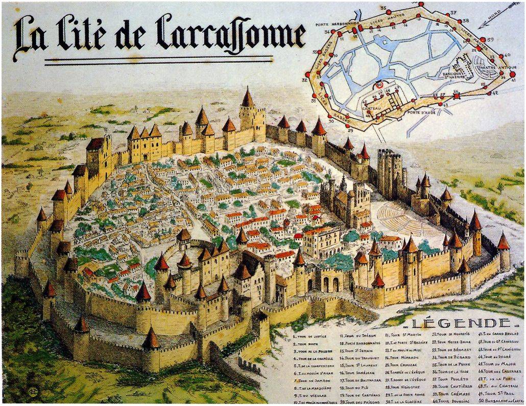 Крепость каркассон ???? - средневековый город-замок во франции