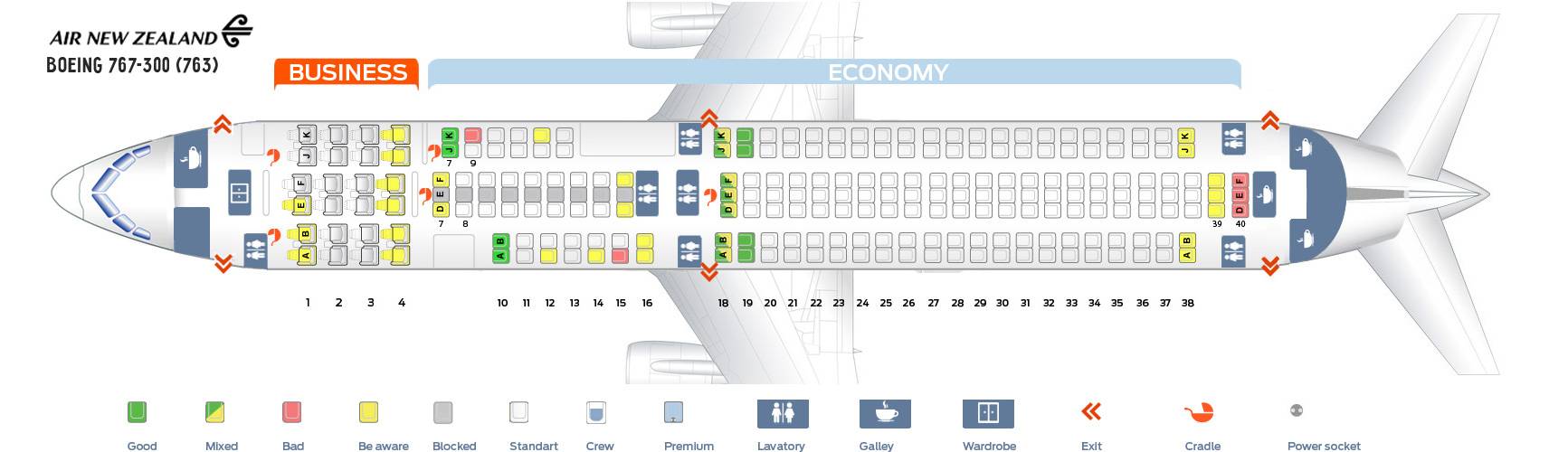 Боинг 767 азур схема посадочных мест