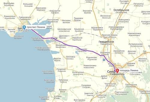 Симферополь – евпатория: расстояние на машине в км, сколько километров ехать на автобусе от аэропорта, как добраться