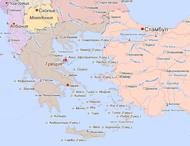 Карта греции с городами - туристический блог ласус