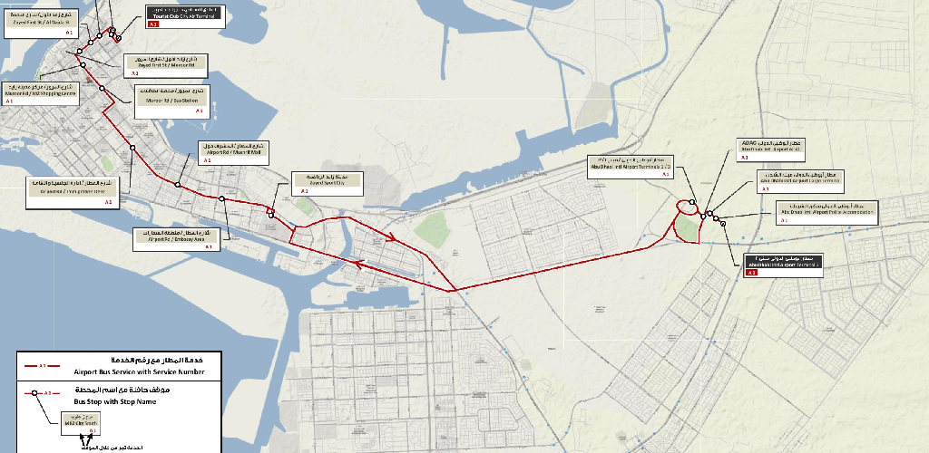 Маршруты автобусов в абу даби