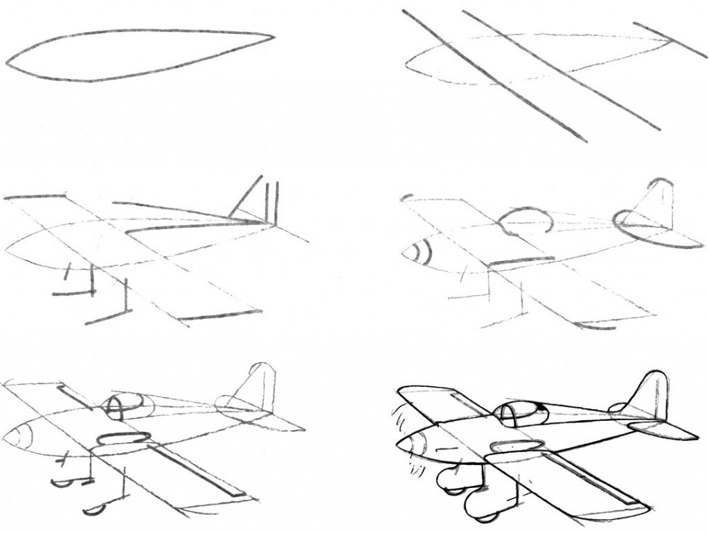 Как нарисовать самолет поэтапно карандашом (53 фото) - легкие мастер-классы по рисованию самолета
