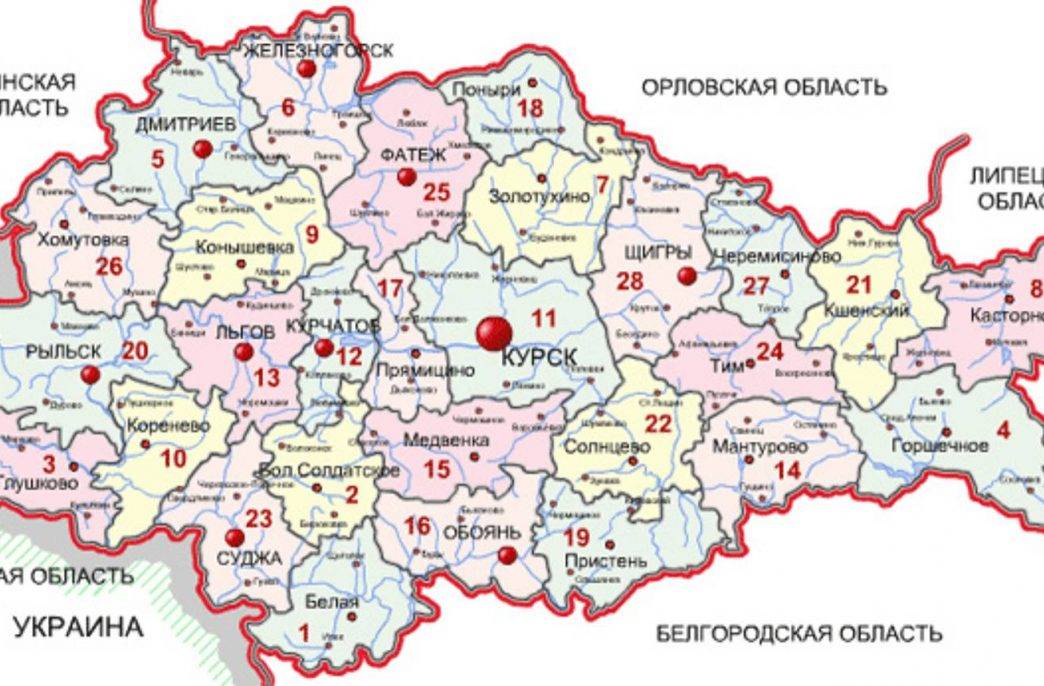 Районы курской области: численность населения и памятники архитектуры