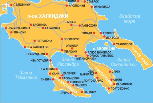 Карта греции
