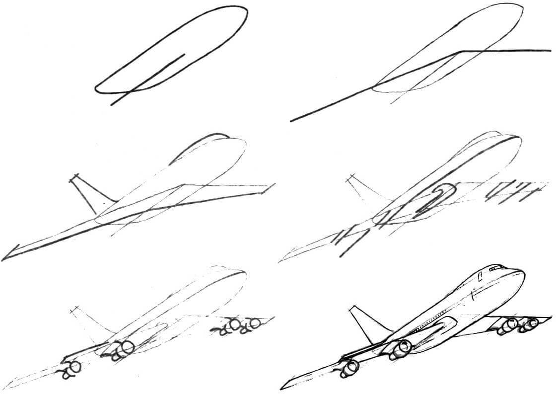 Как нарисовать самолет на компьютере
