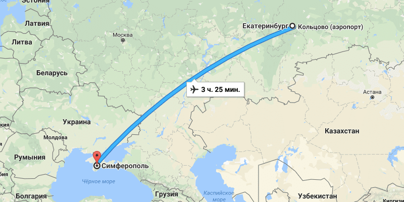Сколько лететь до анапы из москвы и других городов россии