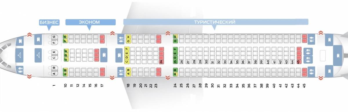 Лучшие места в самолете boeing 757-200 авиакомпании «азур эйр»