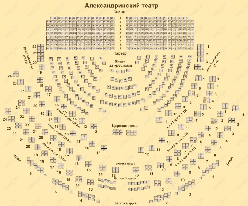 Михайловский театр схема театра