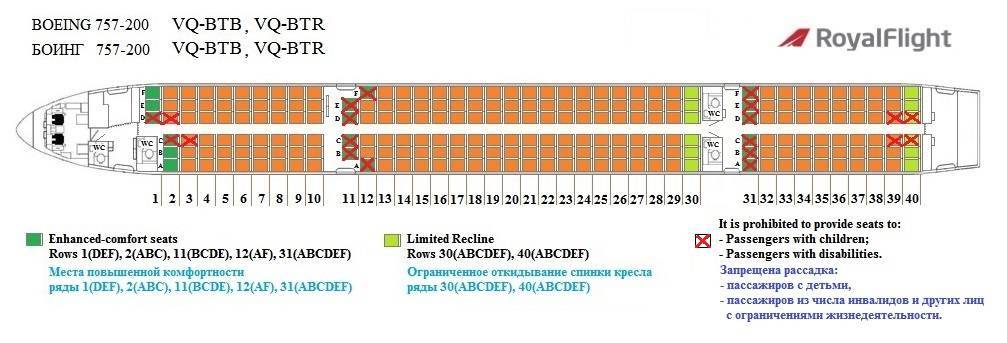 Лучшие места в самолете boeing 767-300 авиакомпании royal flight