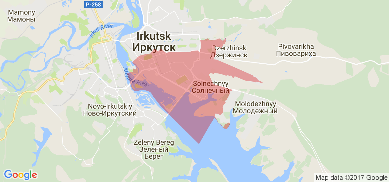 Районы иркутска – список с границами на карте, описание