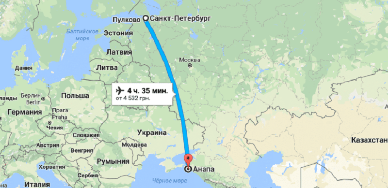 Москва – анапа: расстояние на машине в км, сколько километров ехать на поезде, как добраться на самолете и на автобусе