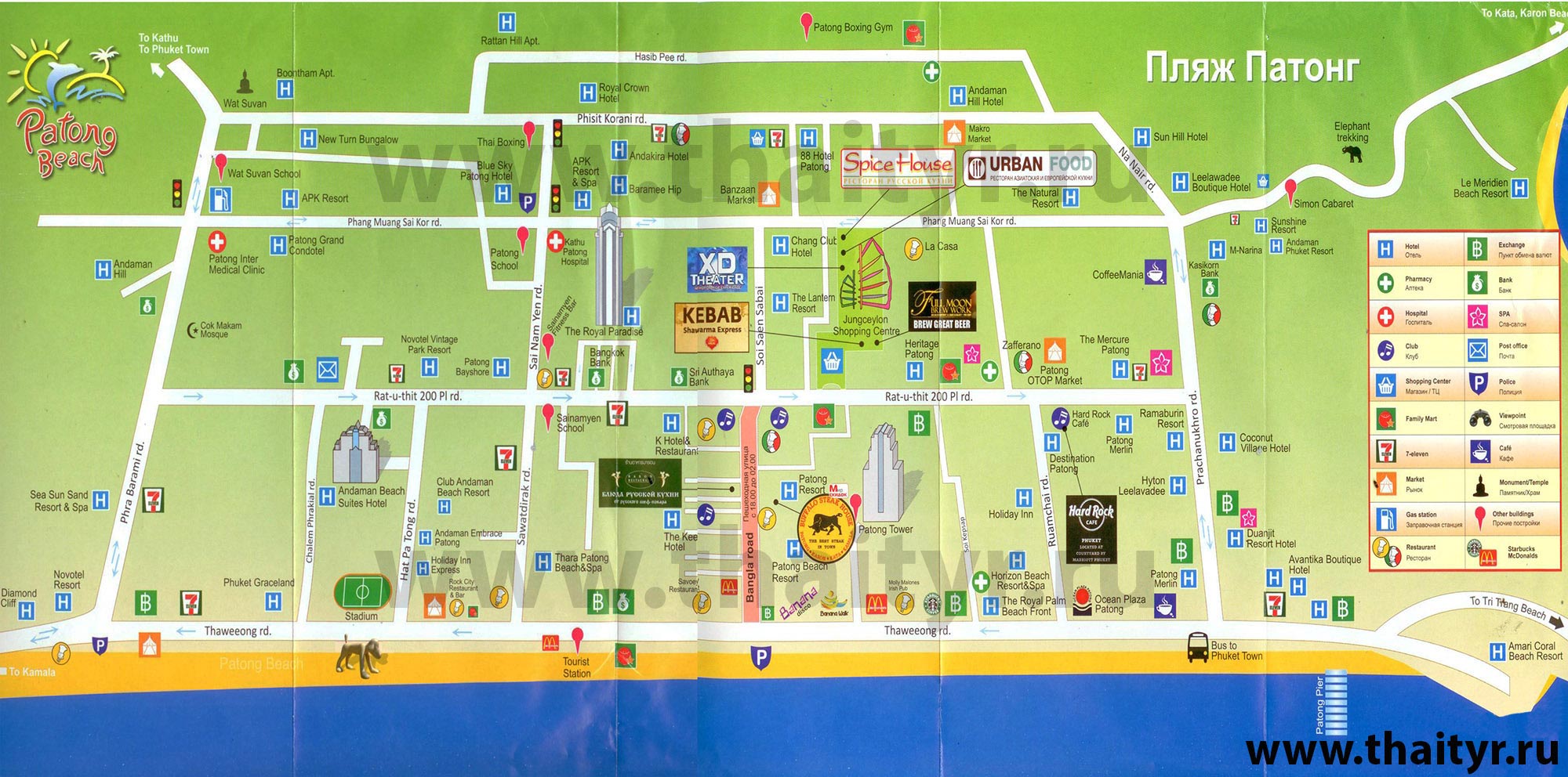 тайланд карта отелей